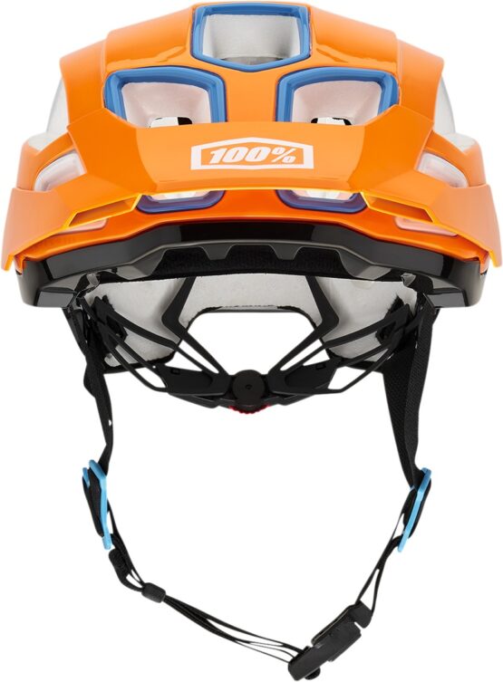 100% Altec Fidlock Bicycle Helmet L/XL Orange Blue White - Image 2