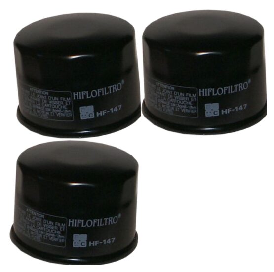 HF147 Oil Filter - Black - 3 Pack