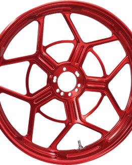 Arlen Ness Speed 5 Forged Wheel Red 18x5.5 Rim Only