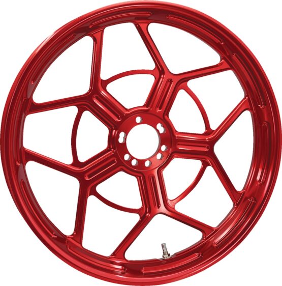 Arlen Ness Speed 5 Forged Wheel Red 18x5.5 Rim Only