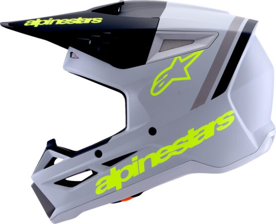 Alpinestars SM3 Radium Helmet Matte Gray/Black/Yellow Fluo Medium - Image 2