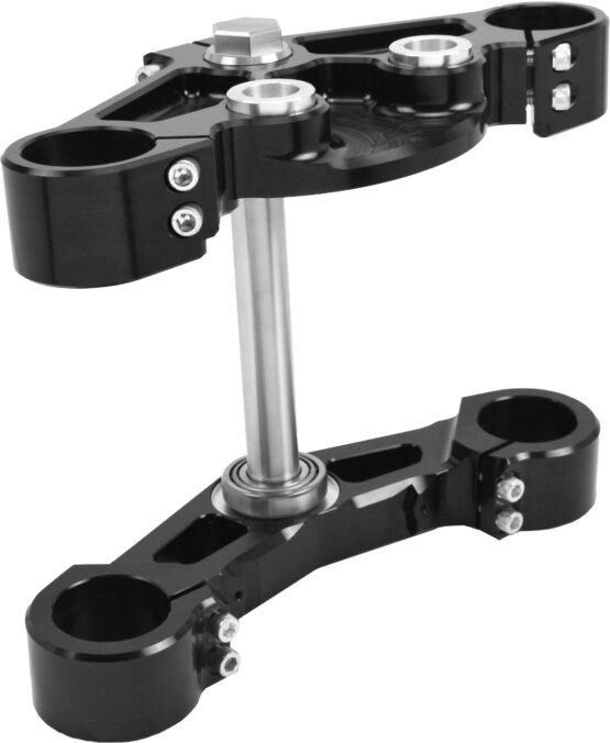 Hawg Halters Dominator Track Style Triple Tree Black 49mm For Harley FL Touring - Image 2