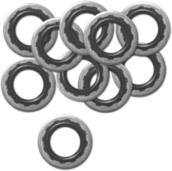 10 Pack of 3/8" Banjo Bolt Sealing Washers - Rubber Coated