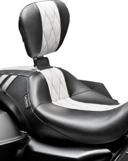 Outcast Diamond Full Solo Seat Black/White w/Backrest