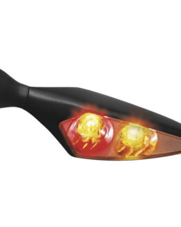 Rhombus Rear Left Red/Red/Amber Satin Black