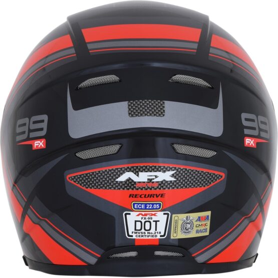 FX-99 Full Face Street Helmet Red Small - Image 2