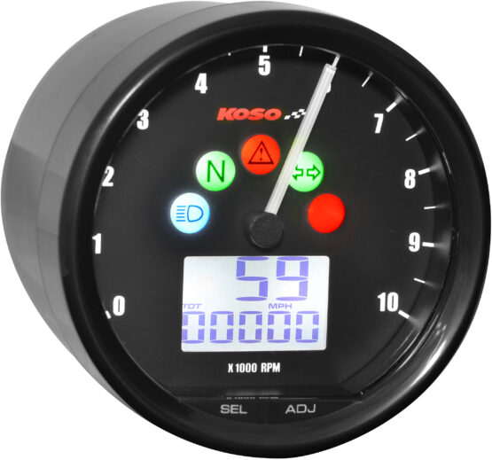 Tnt-02 Combo Gauge Black - For H-D