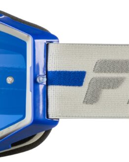 Fly Racing Zone Pro Goggle Grey/Blue with Blue Mirror/Smoke Lens