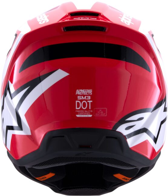 Alpinestars SM3 Heat Helmet Red/White/Black Gloss Small - Image 2