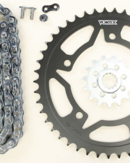 V3 Chain & Sprocket Kit Black SX Chain 520 15/45 Black Steel