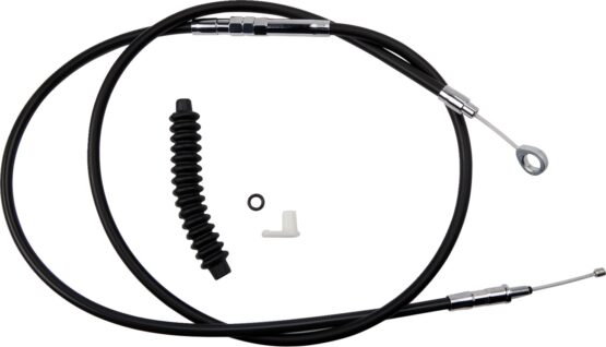 Drag Specialties Black Vinyl Clutch Cable +2in For Harley Touring