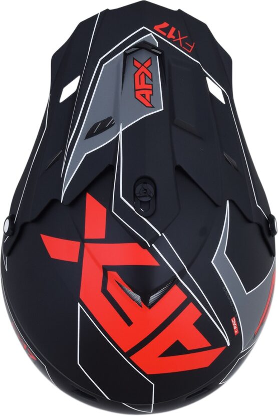 FX-17 Full Face Offroad Helmet Matte Red Medium - Image 2