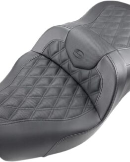 Road Sofa Lattice Stitched 2-Up Seat Black Gel