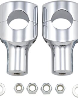 Drag Specialties Big Buffalo 3in Handlebar Risers Chrome Pair