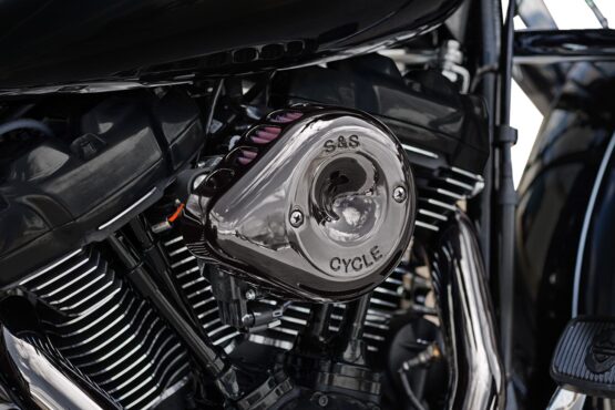 S&S Stealth Teardrop Air Cleaner Kit Lava Chrome For Harley M8 17-23 - Image 2