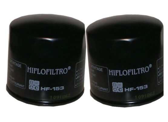 HF153 Oil Filter - Black - 2 Pack