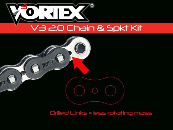 V3 Chain & Sprocket Kit Black RX Chain 520 16/40 Black Steel - Image 2
