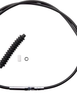 Drag Specialties High-Efficiency Black Vinyl Clutch Cable +6in For Harley