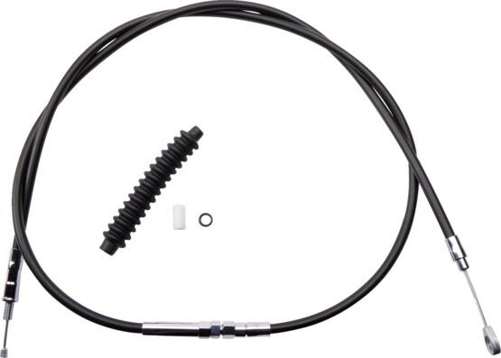 Drag Specialties High-Efficiency Black Vinyl Clutch Cable +6in For Harley