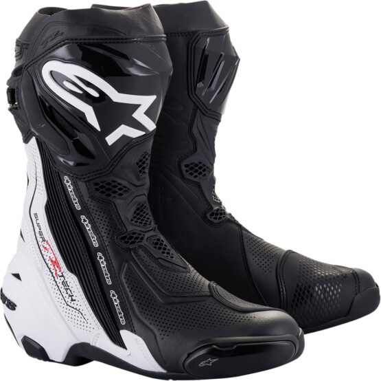 Alpinestars Supertech R Vented Boots Black/White Size 6.5 Adult