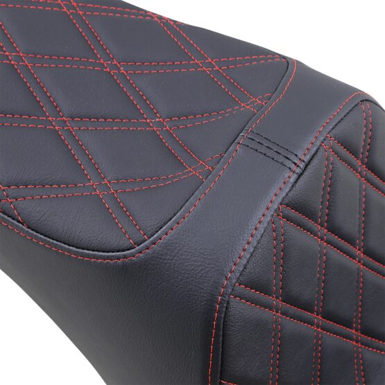 Predator III Seat- Double Diamond Red Thread 7in Tall Rider Support-2Up - Image 2