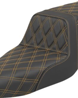 Saddlemen Step-Up Seat Lattice Stitch Gold Harley XL 04-22