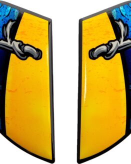Icon Airform Helmet Side Plates Brozak Blue Yellow One Size