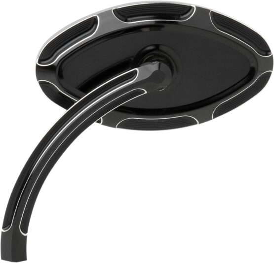 Arlen Ness Black Cats Eye Left Mirror Short Stem Aluminum