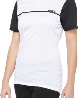 100% Women's Ridecamp Jersey White/Black Size L