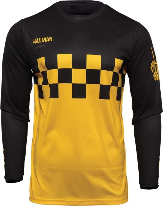 Thor Hallman Differ Cheq Jersey Black/Yellow Men's Small
