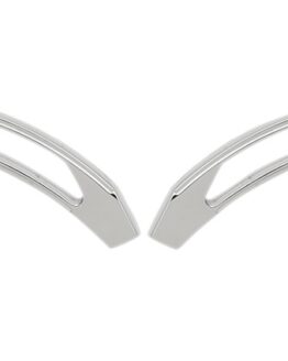 Drag Specialties Tapered Chrome Mirrors with Slotted Stem Pair Universal