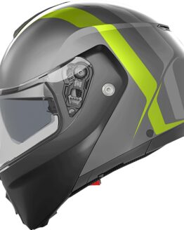 AGV Streetmodular Resia Modular Helmet Matte Gray Black Yellow Fluo Large