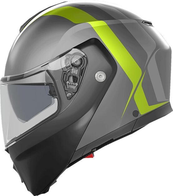 AGV Streetmodular Resia Modular Helmet Matte Gray/Black/Yellow Fluo XL