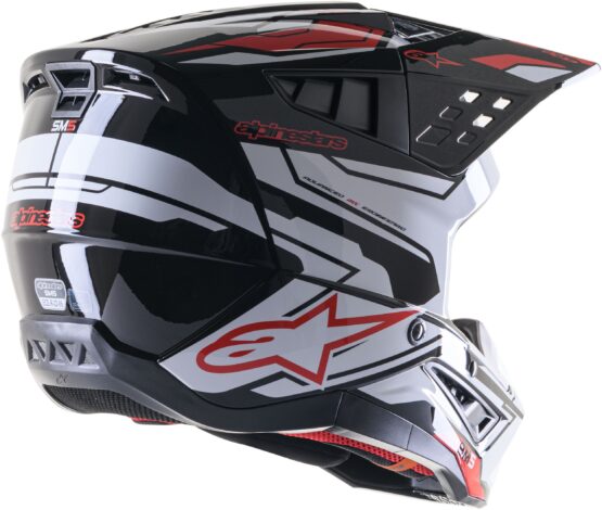 Alpinestars S-M5 Action 2 Helmet Black/White/Bright Red 2X-Large - Image 2