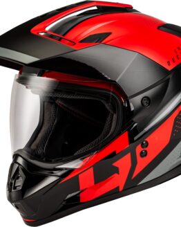 GMAX GM-11 Decima Helmet Black/Red/Grey Medium