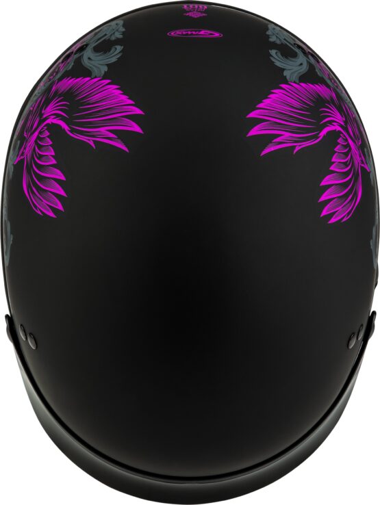 GMAX HH-65 Corvus Helmet XL Matte Black/Purple/Grey - Image 2