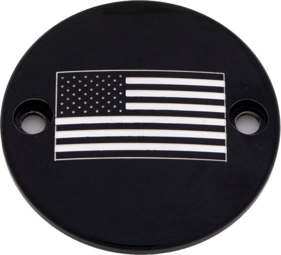 Custom Engraving M8 Timer Cover American Flag Black