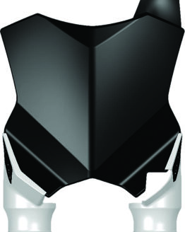 Front Number Plate - Black/White