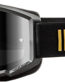 Fly Racing Zone Goggle Black/Gold Silver Mirror/Smoke Lens Adult