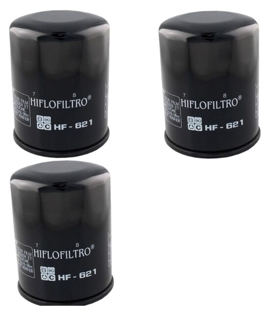 HF621 Oil Filter - Black - 3 Pack