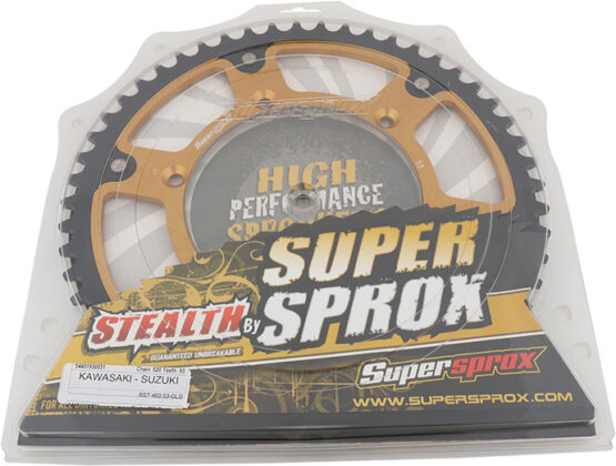Supersprox Stealth Rear Sprocket 53T Gold 520 Chain Fits Kawasaki/Suzuki - Image 2