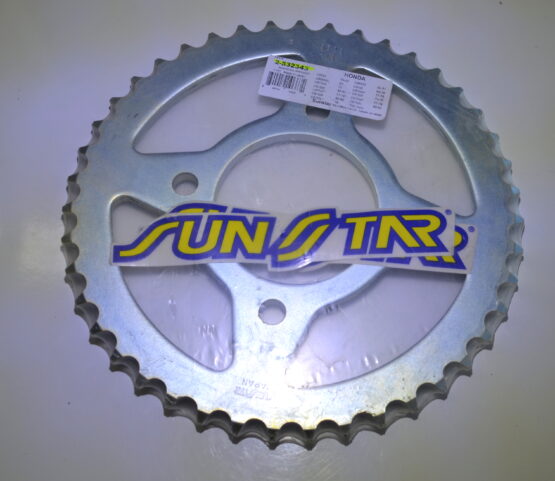 Sunstar Rear Steel Sprocket 43T 530 Chain Silver 2-532343 - Image 2