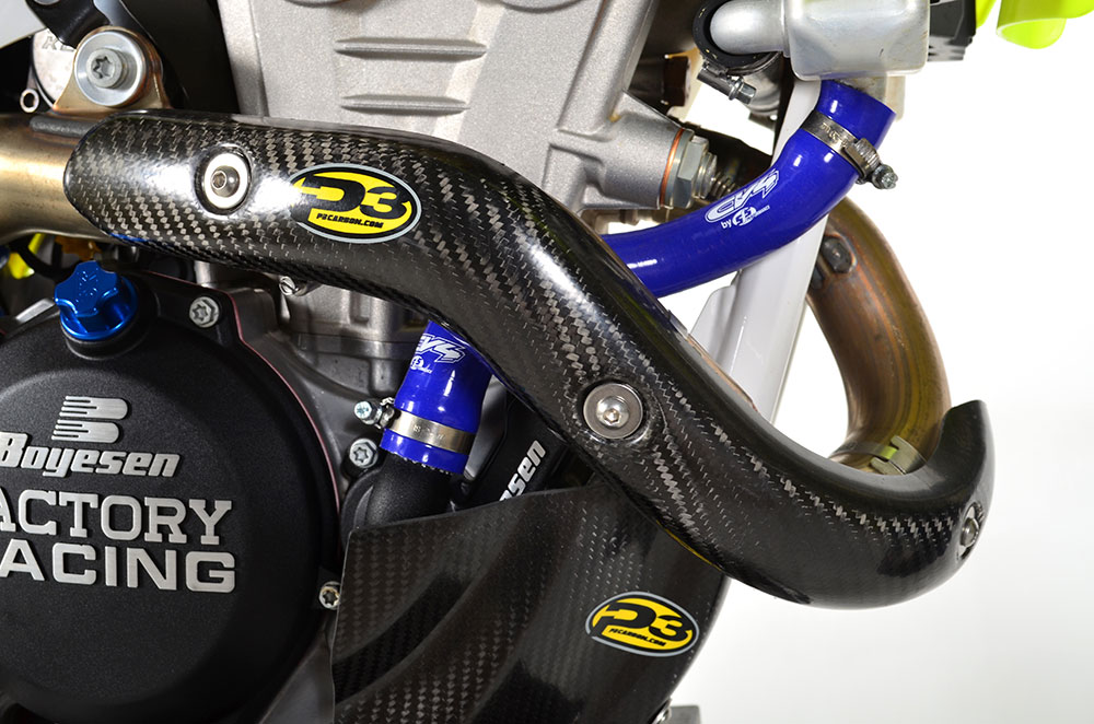 P3 Carbon Fiber Header Heat Shield Fits Husqvarna FE350/FE350S KTM 350/450 - Image 3
