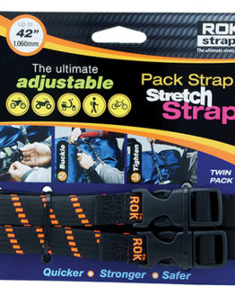 ROK Straps Medium Duty Stretch Strap 42in Black/Orange