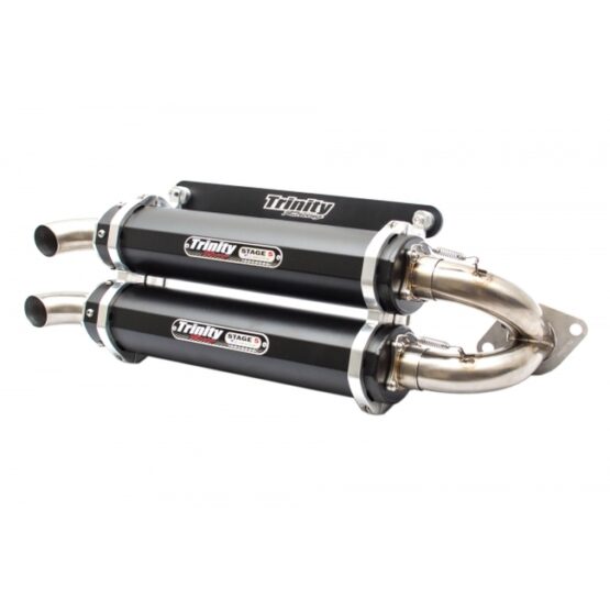 Stage 5 Slip On Exhaust - Dual Black Mufflers - Image 2