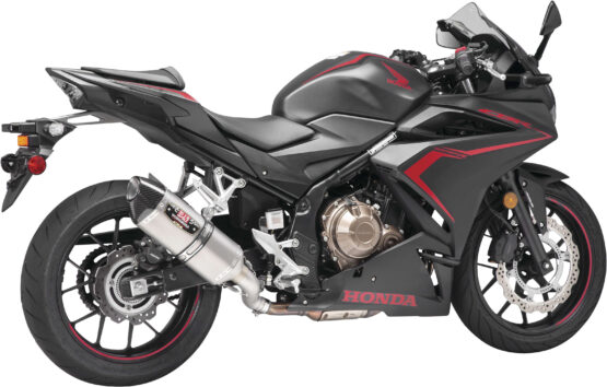 Yoshimura R-77 Slip-On Exhaust Silver Fits 16-23 Honda CBR500R - Image 2