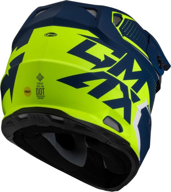 GMAX MX-96 502 Helmet Matte Blue/Green XL Offroad - Image 2