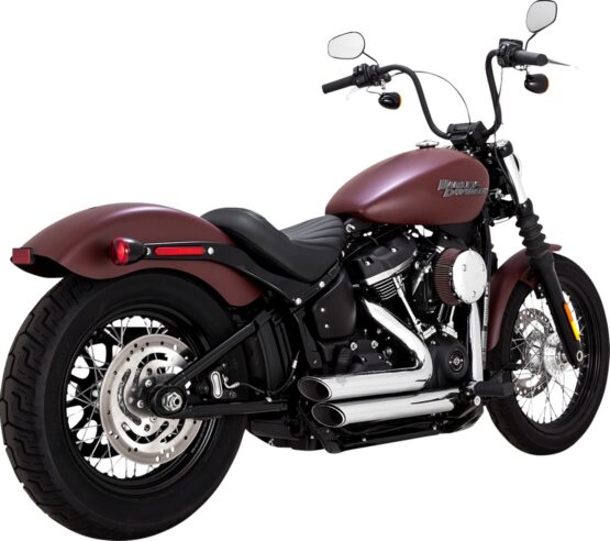 Vance & Hines PCX Shortshots Staggered Exhaust Chrome Fits 18-22 Softail - Image 2