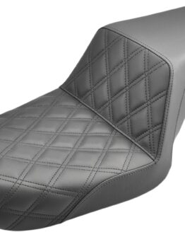 Step-Up Lattice Stitched 2-Up Seat Black Gel