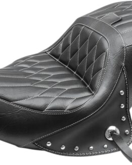 Heated Concho Diamond 2-Up Seat Black Foam